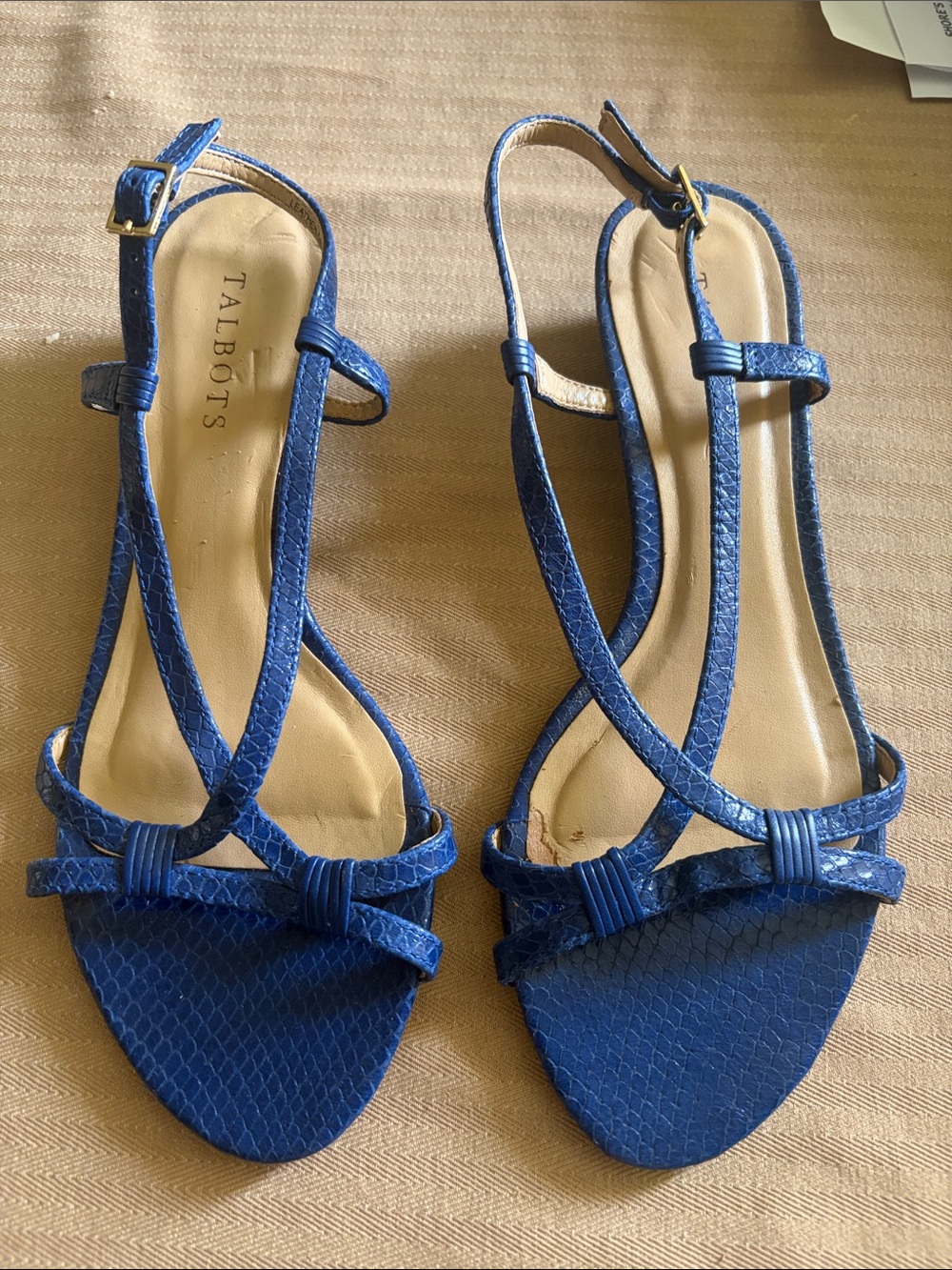 Talbots Royal Blue Strappy Sandals